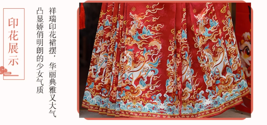 Ming Dynasty Hanfu Aoqun Horse-faced Skirt Improved with Velvet Thickened Coat Skirt Daily Costume