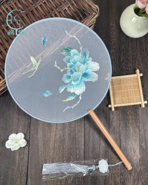 Embroidery Chinese Fan Hanfu Fan Classical Embroidery Fan