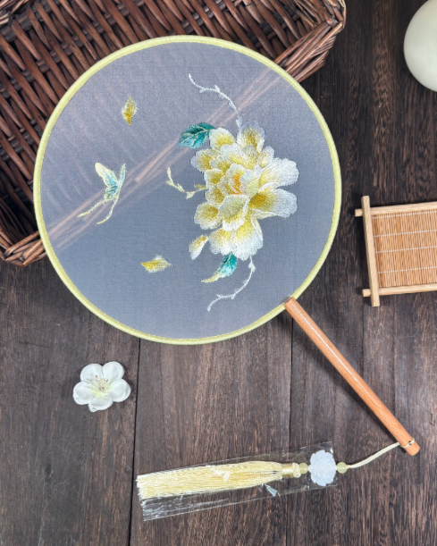 Embroidery Chinese Fan Hanfu Fan Classical Embroidery Fan