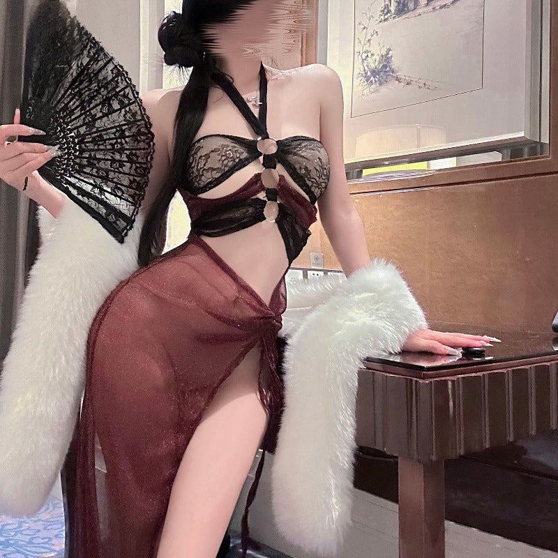 Western style sexy lingerie with glass gauze Hanfu