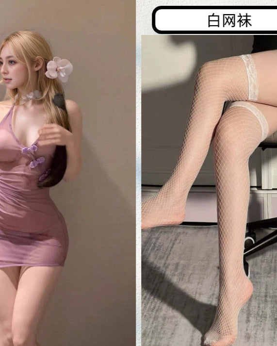 Perspective Qipao Sexy Hanfu  lingerie Pajamas