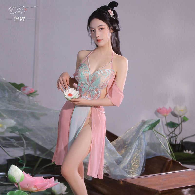 仙懿erotic lingerie Hanfu set, sexy and seductive, see through pajamas