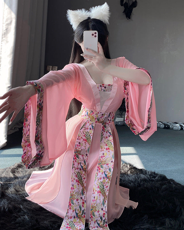 Sexy lingerie, ancient style Hanfu, qipao, uniform, no take off set available for wholesale
