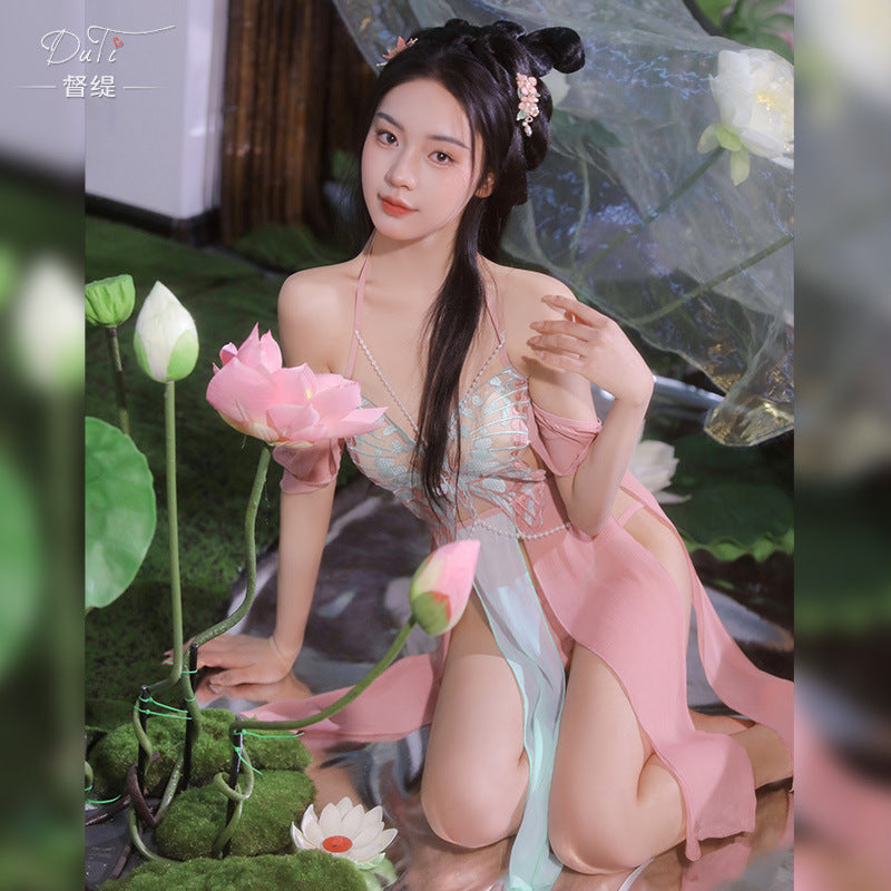 [仙懿]erotic lingerie Hanfu set, sexy and seductive, see through pajamas