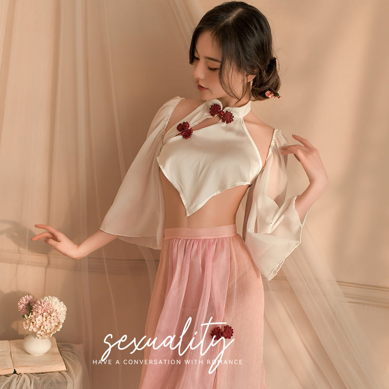 Sexy lingerie perspective Hanfu bellyband pajamas