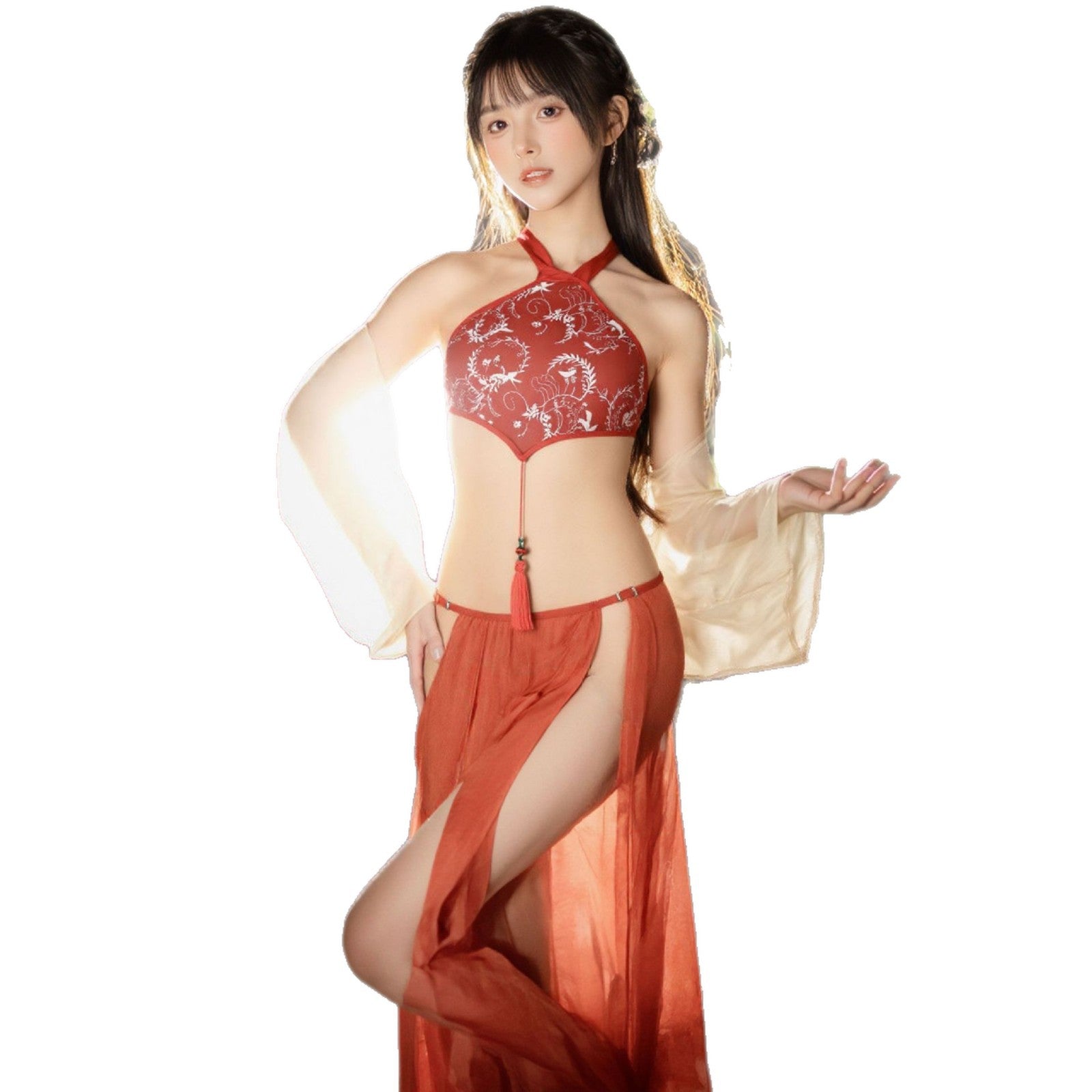 Classical Chinese style enchanting fairy Hanfu sexy lingerie bellyband set