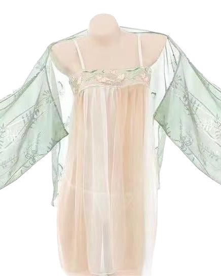 Hanfu lingerie retro nightgown bellyband style pajama set