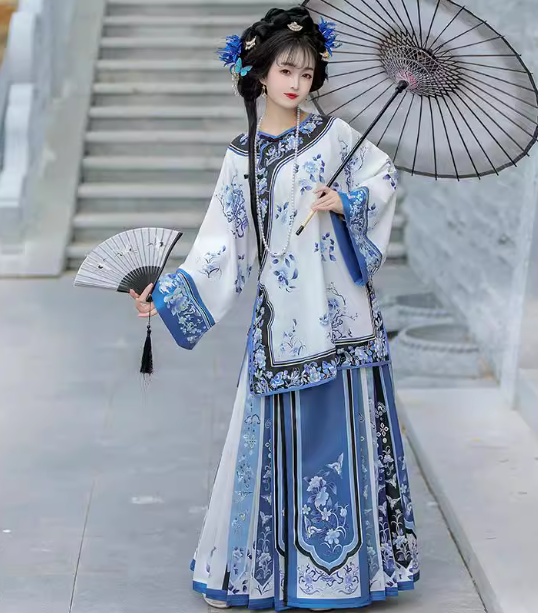 Late Qing Dynasty women's Hanfu 2025 new autumn  costume ancient costume
