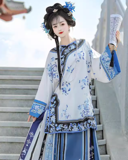 Late Qing Dynasty women's Hanfu 2025 new autumn  costume ancient costume