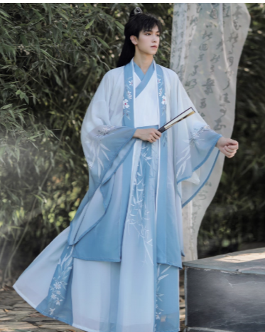 Autumn couple style Jin Dynasty Hanfu waist length skirt, Wei Jin style full set