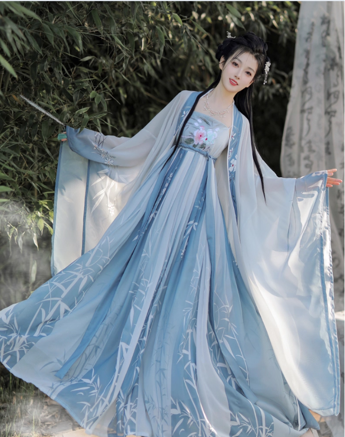 Autumn couple style Jin Dynasty Hanfu waist length skirt, Wei Jin style full set