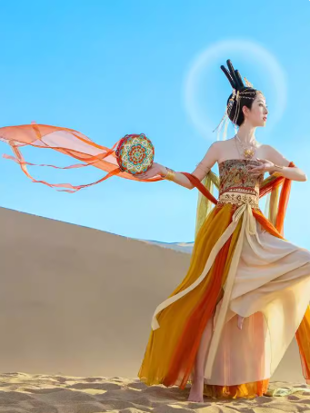 Dunhuang Flying Apsaras Hanfu Exotic Princess Dance Costume Western Region Style