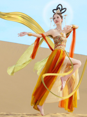 Dunhuang Flying Apsaras Hanfu Exotic Princess Dance Costume Western Region Style