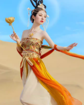 Dunhuang Flying Apsaras Hanfu Exotic Princess Dance Costume Western Region Style