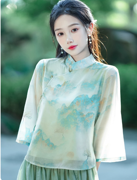 New Chinese style women's clothing, Chinese style Zen tea art clothing, immortal tea clothing, Hanfu