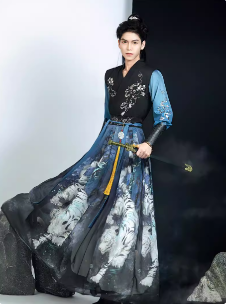 Hanfu Boys 2025 New Spring and Summer Xiake Style Ancient Costume