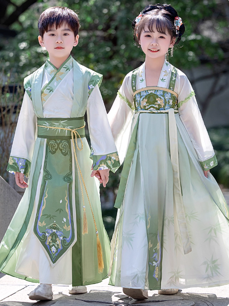 Spring and Autumn Hanfu boys and girls children's ancient costume handsome performance costumes