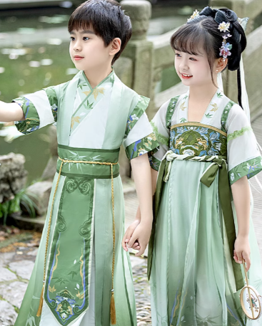 Spring and Autumn Hanfu boys and girls children's ancient costume handsome performance costumes