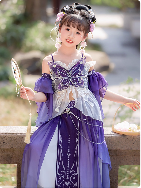 Hanfu girls spring and autumn new Dunhuang Feitian ancient costume children's dress
