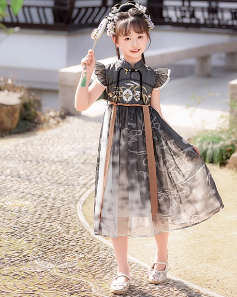 Children's Hanfu boys and girls ink-wash style ancient costume