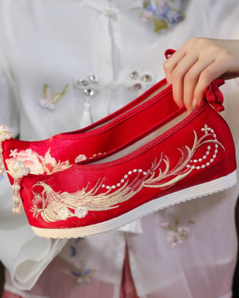 Hanfu Shoes Women's New Style Shoes Ancient Shoes Embroidered Shoes Inner Increase Shoes Traditional Cloth Shoes Platform Shoes ﻿