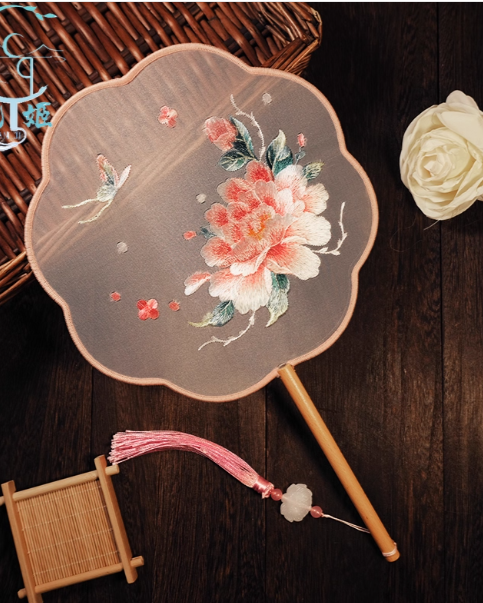 Embroidery Chinese Fan Hanfu Fan Classical Embroidery Fan
