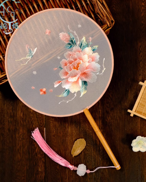 Embroidery Chinese Fan Hanfu Fan Classical Embroidery Fan