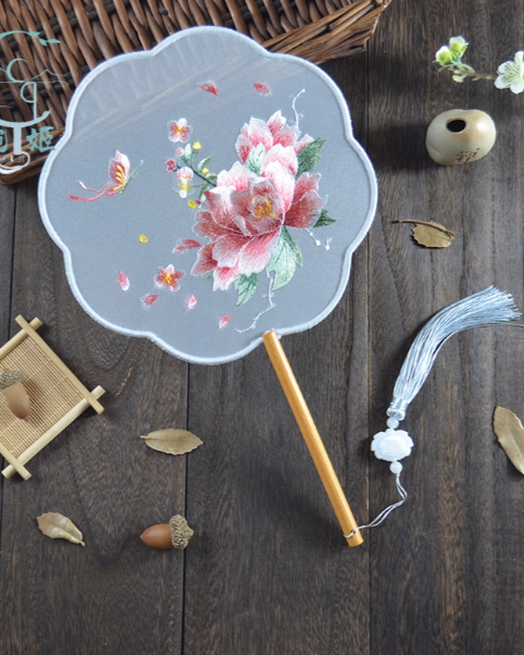 Embroidery Chinese Fan Hanfu Fan Classical Embroidery Fan
