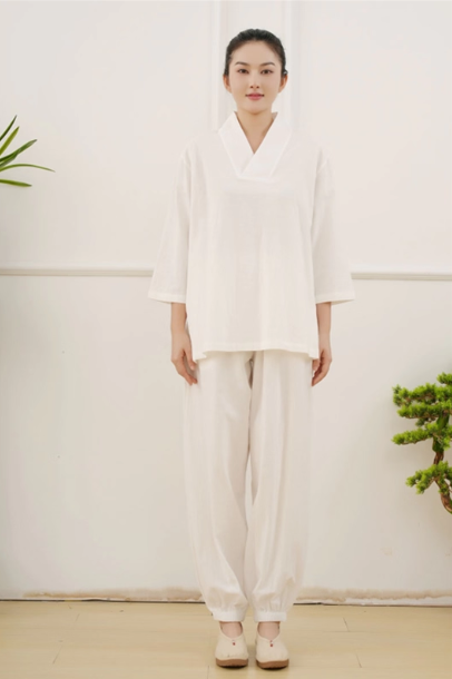 Zen Tea Taoist Cotton and Hemp Set Hanfu Practice