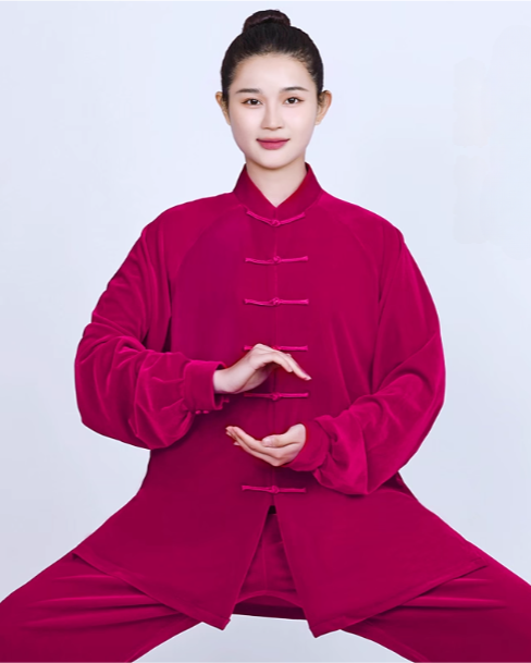 Autumn and winter Tai Chi clothing for men and women, thickened South Korean velvet Tai Chi set