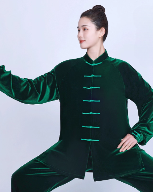 Autumn and winter Tai Chi clothing for men and women, thickened South Korean velvet Tai Chi set