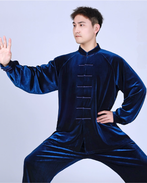 Autumn and winter Tai Chi clothing for men and women, thickened South Korean velvet Tai Chi set