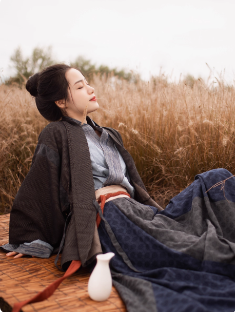 Manao  Agate   Hanfu  Wei Jin Unisex Ruqun