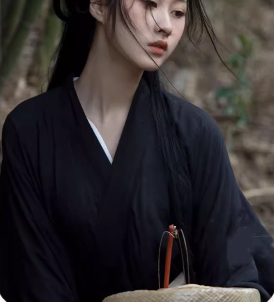 Mo Shui 墨水 Ink Stone Hanfu Wei Jin Daily Cotton Linen Unisex Zhiju Robe