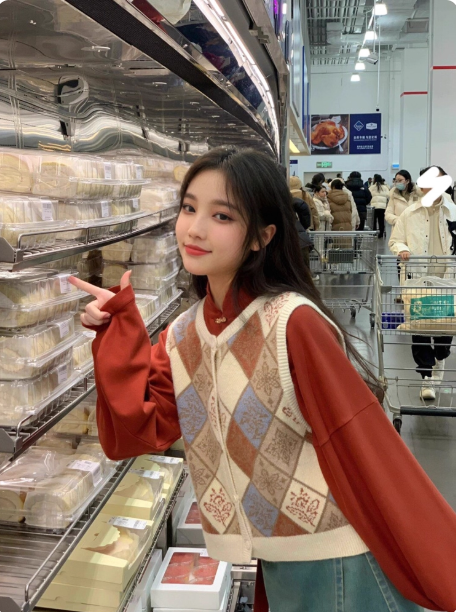 Latte Modernized Song Ming Denim Xuanqun & Knit Bijia Set