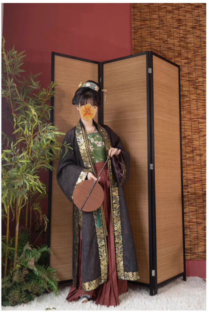 Moss Green  Song Dynasty Restoration Zhiling Duijin Beizi Jacket