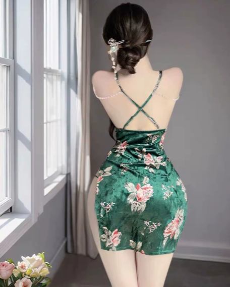 Sexy lingerie Hanfu flag nightgown lingerie