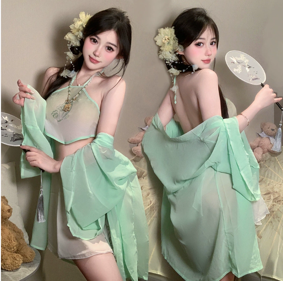 Hanfu lingerie ancient style bellyband sexy lingerie set