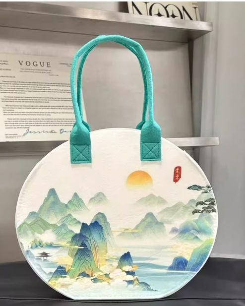 Chinese style felt bag, antique fashion, artistic shopping bag, eco-friendly backpack