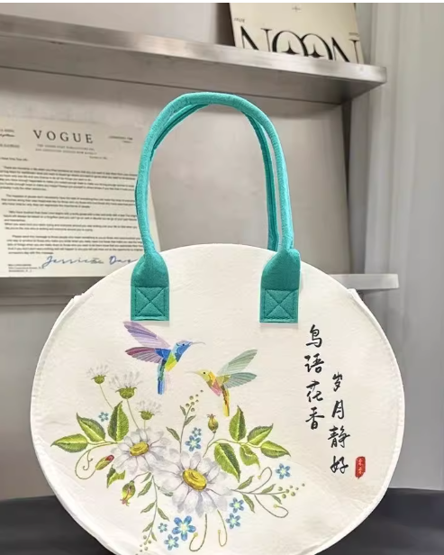 Chinese style felt bag, antique fashion, artistic shopping bag, eco-friendly backpack