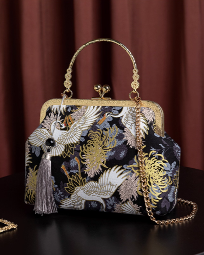 Paired with Hanfu cheongsam bag, handbag, single shoulder diagonal bag