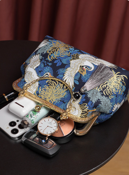 Paired with Hanfu cheongsam bag, handbag, single shoulder diagonal bag