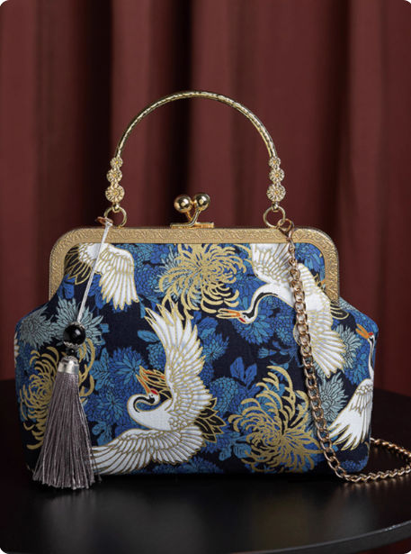 Paired with Hanfu cheongsam bag, handbag, single shoulder diagonal bag