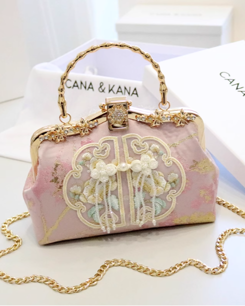 Light luxury embroidered Hanfu Chinese style handbag for women, single shoulder, hand-held, crossbody