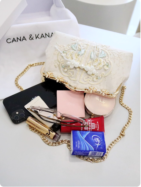 Light luxury embroidered Hanfu Chinese style handbag for women, single shoulder, hand-held, crossbody