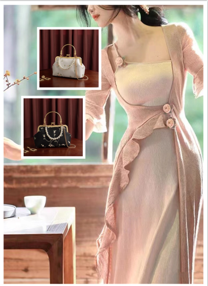 Chinese style embroidered cheongsam bag Hanfu handbag