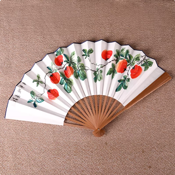 Xuan paper fan, Chinese style folding fan, ancient style landscape fan