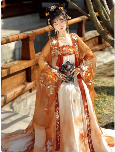 【金枫玉树】Tang Dynasty Hanfu Embroidery QiXiong Ruqun
