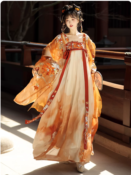 【金枫玉树】Tang Dynasty Hanfu Embroidery QiXiong Ruqun