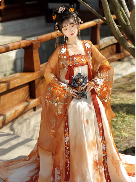 【金枫玉树】Tang Dynasty Hanfu Embroidery QiXiong Ruqun